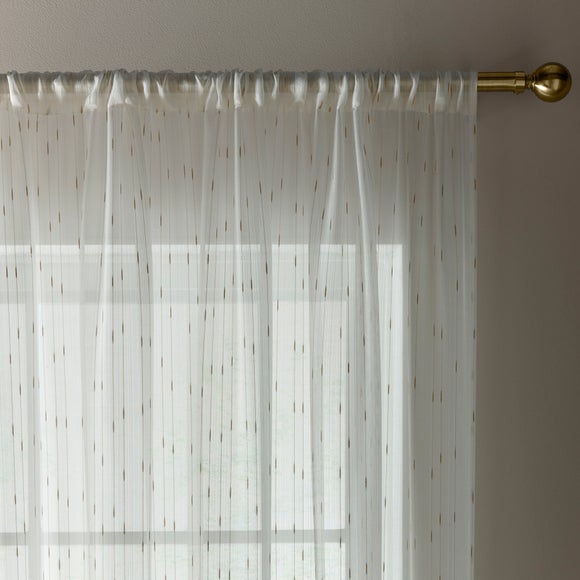 Reluxed Metallic Slot Top Single Voile Panel - image 1