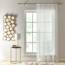 Reluxed Metallic Slot Top Single Voile Panel - thumbnail 2