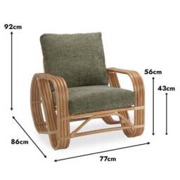 Desser Pretzel Rattan Armchair - thumbnail 4