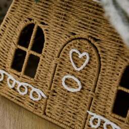 Folding Paper Rope Gingerbread House Tree Skirt - thumbnail 2