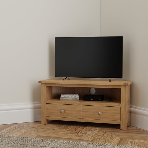 "Bromley Corner TV Unit, Oak for TVs up to 40"""