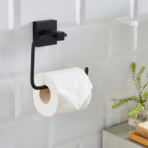 Sparkle Black Square Toilet Roll Holder - image 1