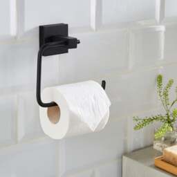 Sparkle Black Square Toilet Roll Holder - thumbnail 1