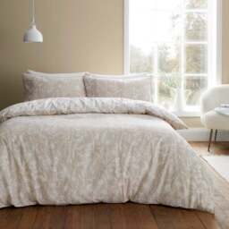 Bianca Floral Toile 100% Brushed Cotton Duvet Cover & Pillowcase Set - thumbnail 3