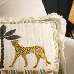 Matelesse Leopard Cotton Rectangle Cushion Cover - thumbnail 2