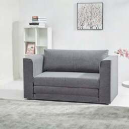 Luna Fabric Grey Compact Double Sofa Bed - thumbnail 2