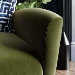 Sven Modern Velvet Wing Chair - thumbnail 5