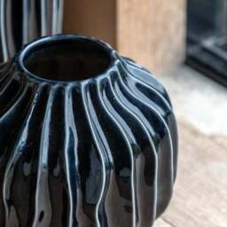 Organic Ribbed Ceramic Vase - thumbnail 2