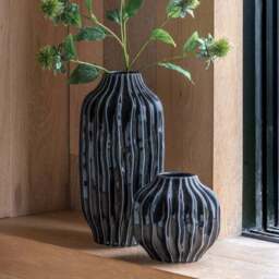 Organic Ribbed Ceramic Vase - thumbnail 3