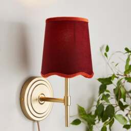 Scalloped Velvet Easy Fit Lamp Shade - thumbnail 1