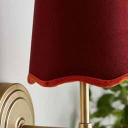 Scalloped Velvet Easy Fit Lamp Shade - thumbnail 3