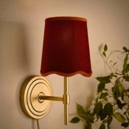 Scalloped Velvet Easy Fit Lamp Shade - thumbnail 2