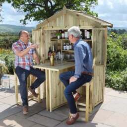 Garden Bar and 2 Stool Set - thumbnail 5