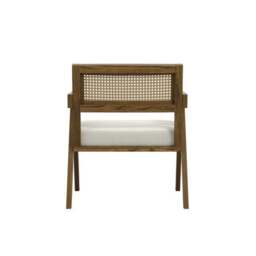 Arizona Smoked Ecru Woven Fabric Occasional Armhair - thumbnail 5