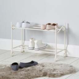 Cream Shoe Rack by Dunelm