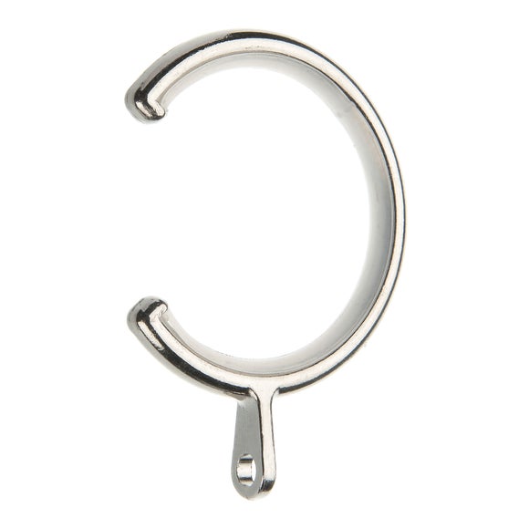 Pack of 6 Lined 28mm Bay Pole Passover Curtain Rings