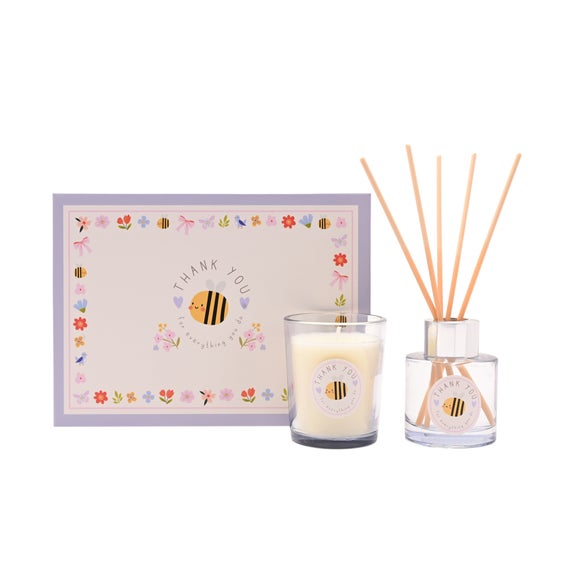 Love Life Thank You Lychee & Raspberry Mini Candle & Diffuser Set - image 1