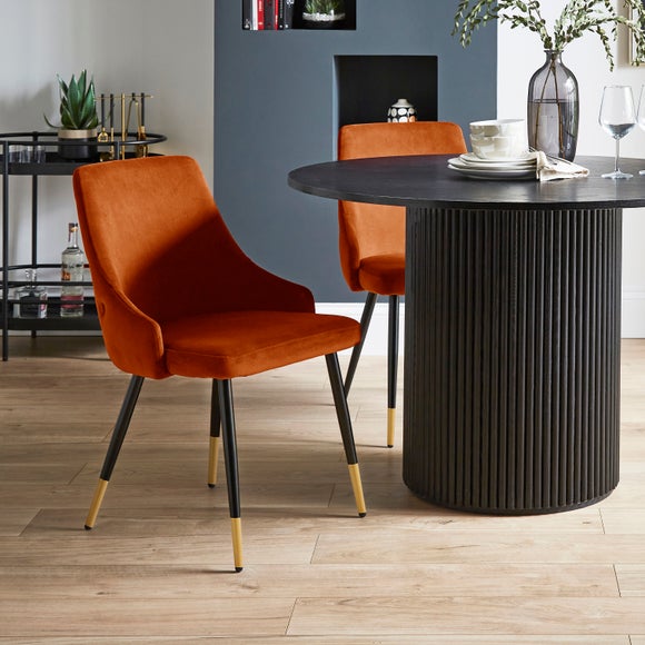 Ariana Set of 2 Dining Chairs, Velvet - image 1