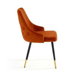 Ariana Set of 2 Dining Chairs, Velvet - thumbnail 6