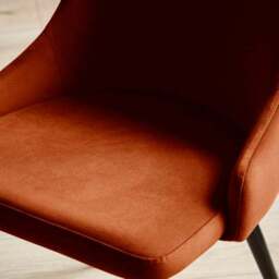 Ariana Set of 2 Dining Chairs, Velvet - thumbnail 4