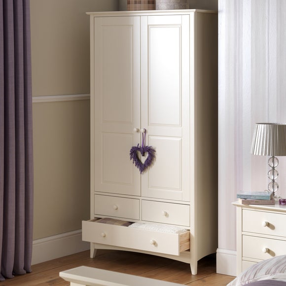 Cameo Double 3 Drawer Wardrobe, Stone - image 1