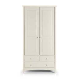 Cameo Double 3 Drawer Wardrobe, Stone - thumbnail 4