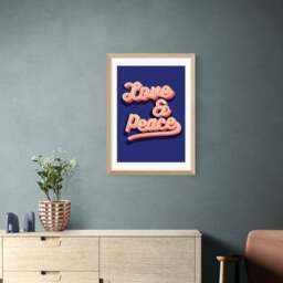 East End Prints LOVE AND PEACE Print by Show Me Mars - thumbnail 1