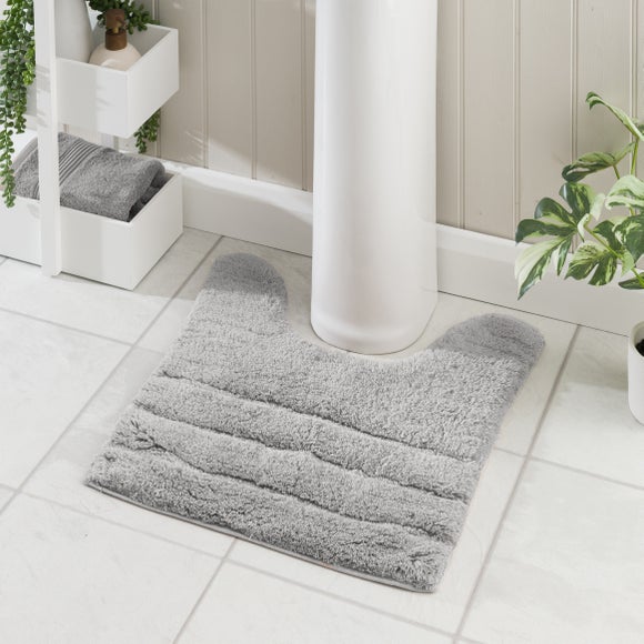 Luxury Cotton Textured Stripe Pedestal Mat - image 1