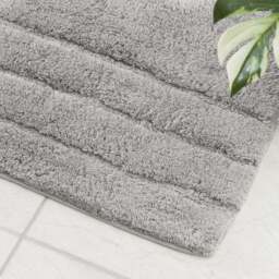 Luxury Cotton Textured Stripe Pedestal Mat - thumbnail 2
