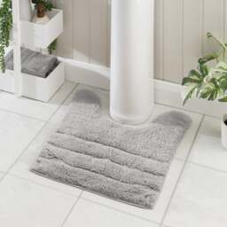 Luxury Cotton Textured Stripe Pedestal Mat - thumbnail 1