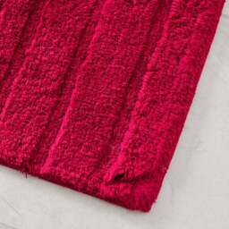 Luxury Cotton Textured Stripe Bath Mat - thumbnail 2