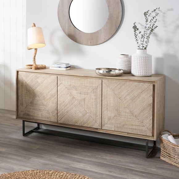 Pacific Marca 3 Door Sideboard, Natural Acacia Wood - image 1