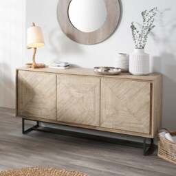 Pacific Marca 3 Door Sideboard, Natural Acacia Wood - thumbnail 1