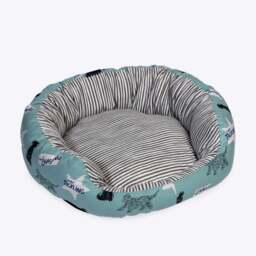Battersea Playful Dogs Round Deluxe Slumber Dog Bed - thumbnail 1