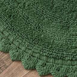 Crochet Oval Cotton Bath Mat - thumbnail 2