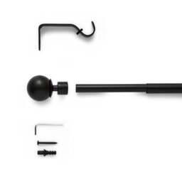 Globe Extendable Metal Eyelet Curtain Pole - thumbnail 2