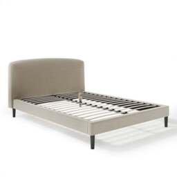 Modern Curved Upholstered Bed Frame - thumbnail 2