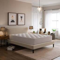 Modern Curved Upholstered Bed Frame - thumbnail 3