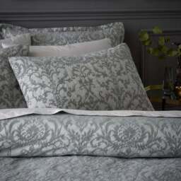 Margot Damask Jacquard 100% Cotton Duvet Cover & Pillowcase Set - thumbnail 2