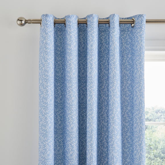 Annie Floral Cotton Blackout Eyelet Curtains - image 1