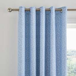 Annie Floral Cotton Blackout Eyelet Curtains - thumbnail 1