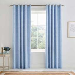 Annie Floral Cotton Blackout Eyelet Curtains - thumbnail 2