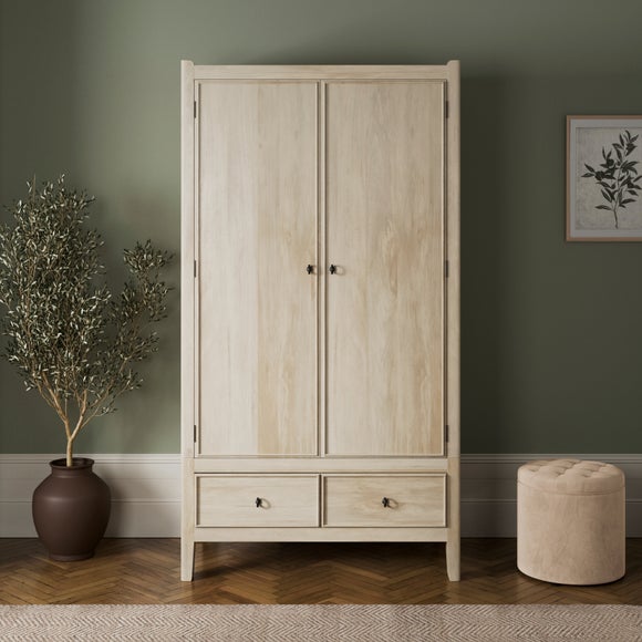 Portland Double Wardrobe, Mango Wood - image 1