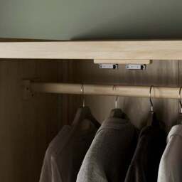 Portland Double Wardrobe, Mango Wood - thumbnail 3