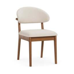 Hugh Dark Stained Dining Chair, Fabric - thumbnail 6