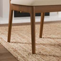 Hugh Dark Stained Dining Chair, Fabric - thumbnail 5