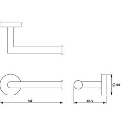 Epsom Flexi-FixTM Matt Black Toilet Roll Holder - thumbnail 6