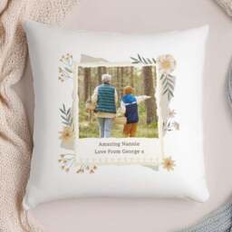 Personalised Wild Flowers Photo Upload Square Cushion - thumbnail 5