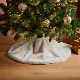 85cm Faux Fur Tree Skirt - thumbnail 1