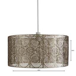 Manila Nickel Easy Fit Pendant Shade - thumbnail 4